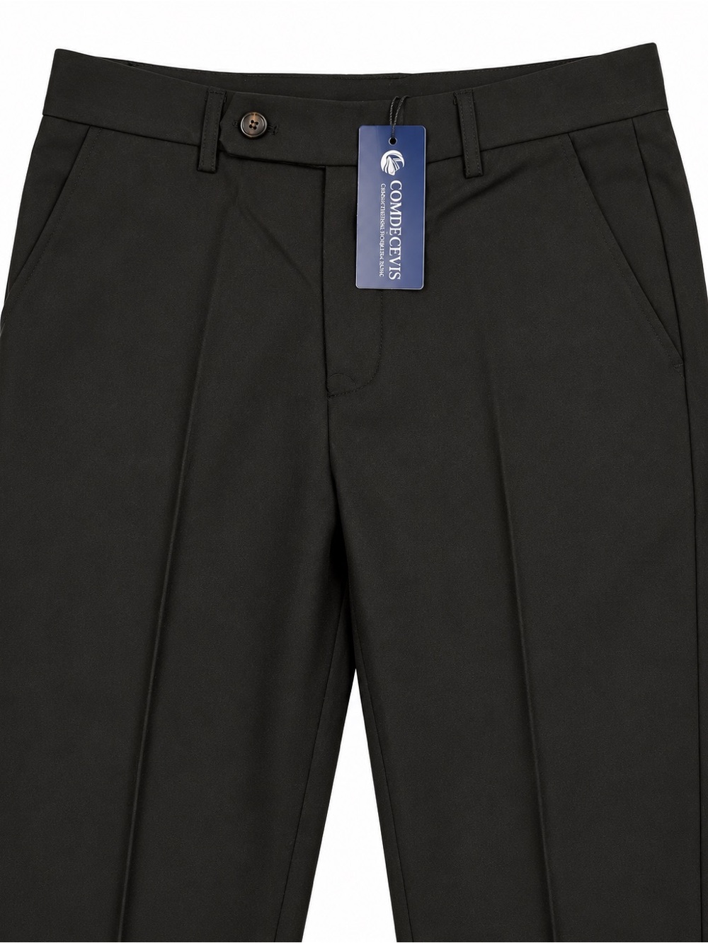 COMDECOVIS black tailored straight leg pants NWT W30/L30